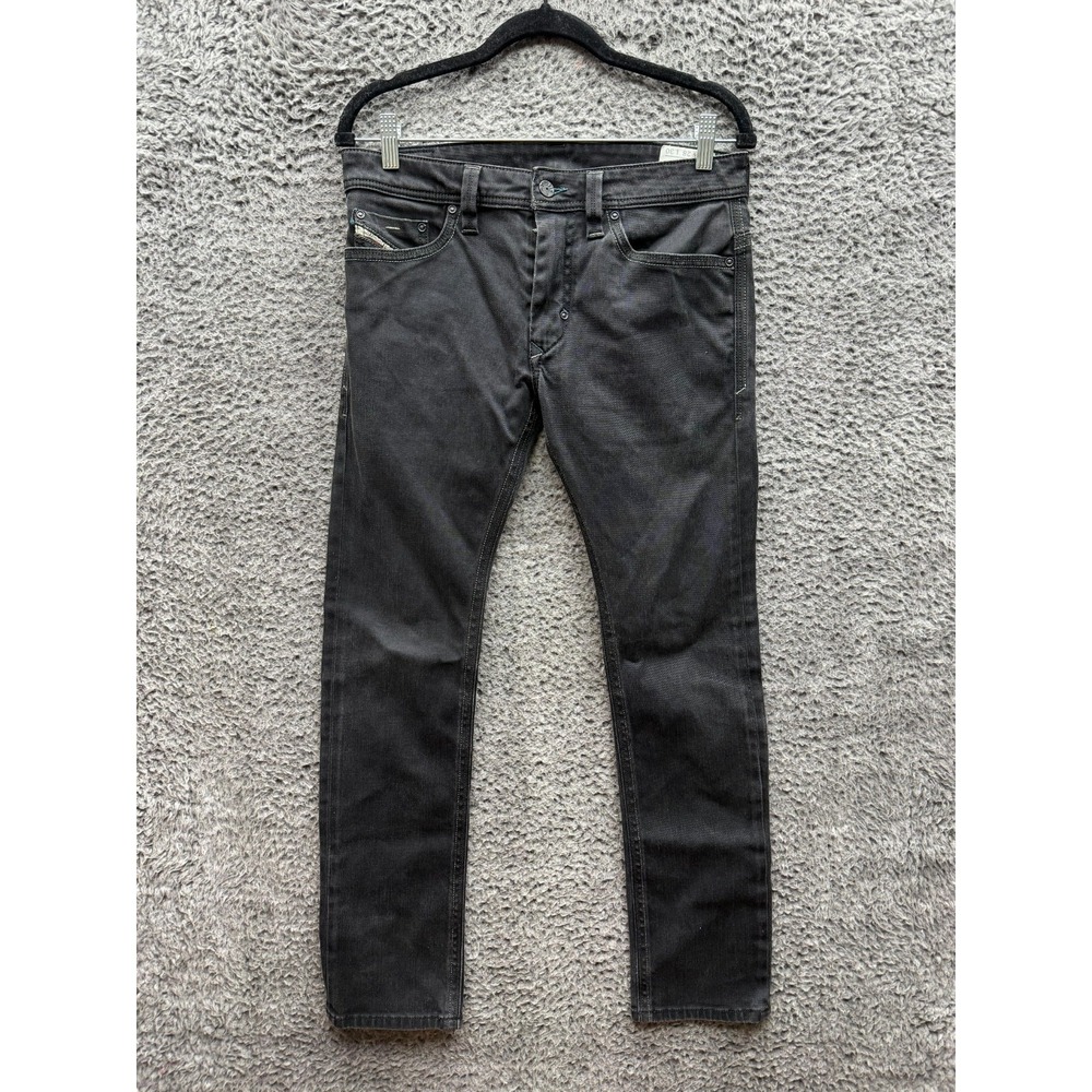 Diesel Thanaz Slim Fit Stretch Skinny Denim Jeans Gray Mens Size‎ 28 x 30